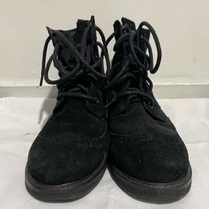 H&M Oxford Boots, Size 38 EU, Suede Black